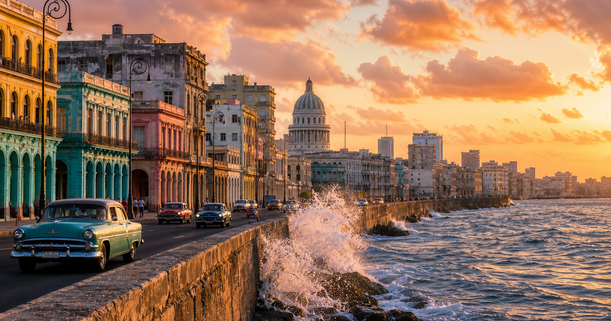 Havana city waterfront and skyline
