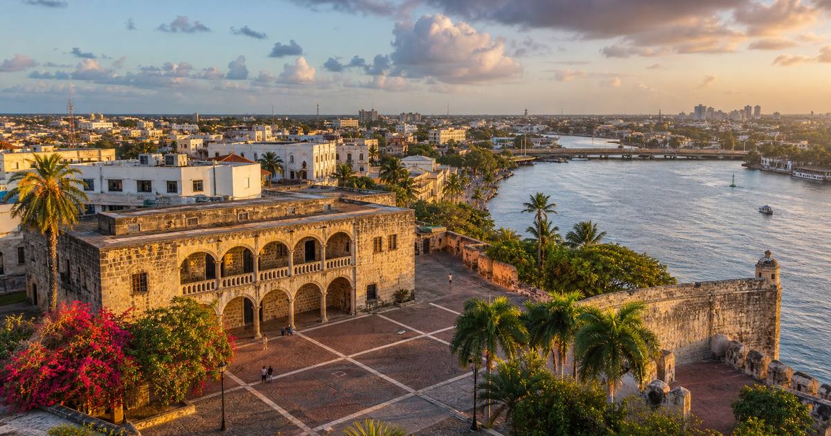 Santo Domingo city waterfront and skyline
