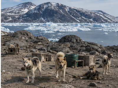 Sled dog areas, Ilulissat