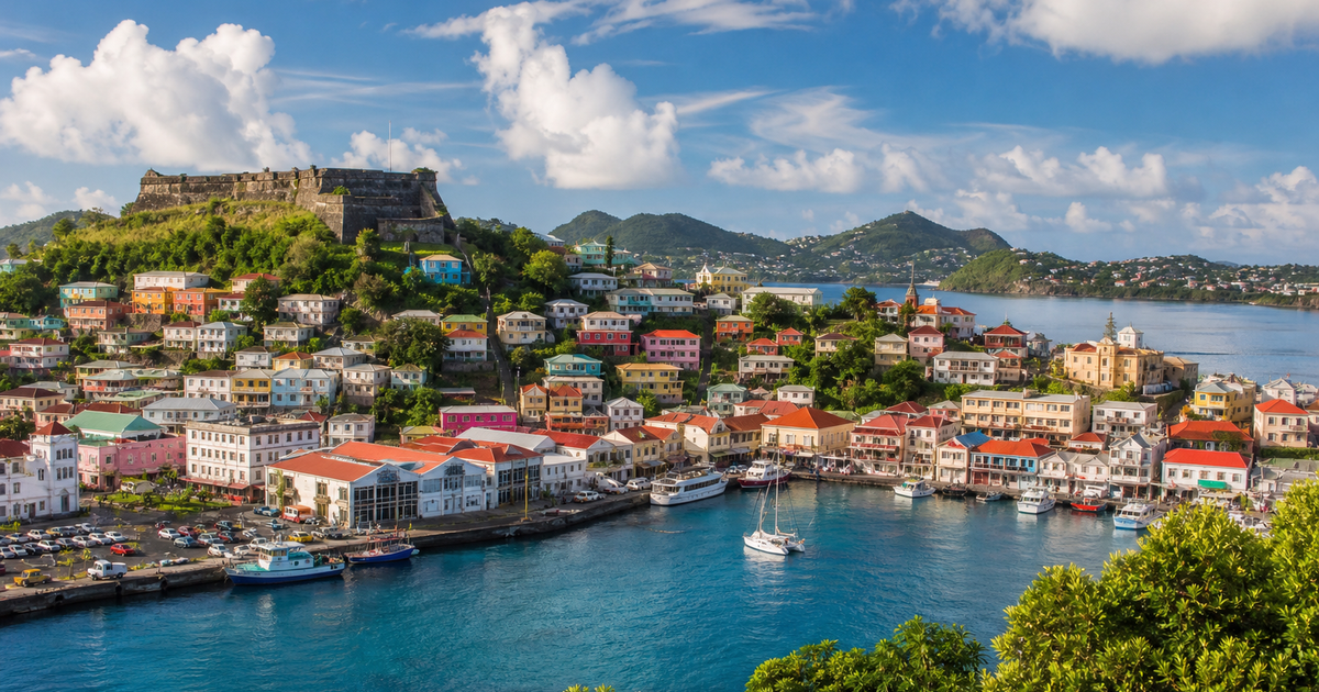 Saint Georges city waterfront and skyline
