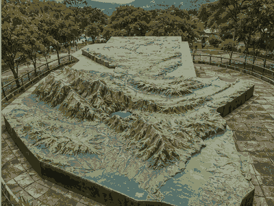 Relief Map Guatemala, Guatemala City
