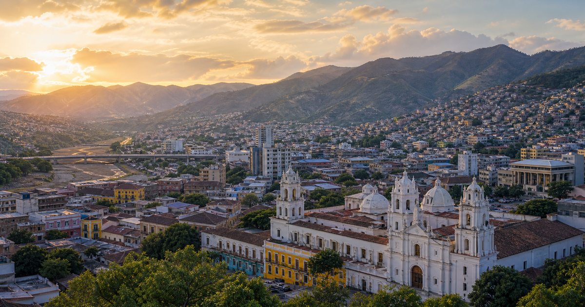 Tegucigalpa city waterfront and skyline