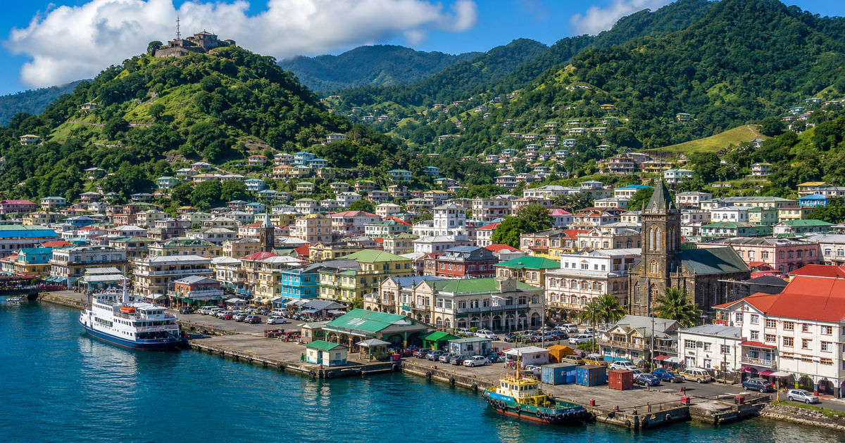 Kingstown city waterfront and skyline