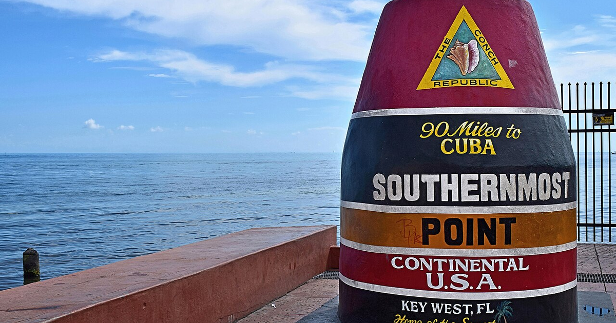Key West city waterfront and skyline