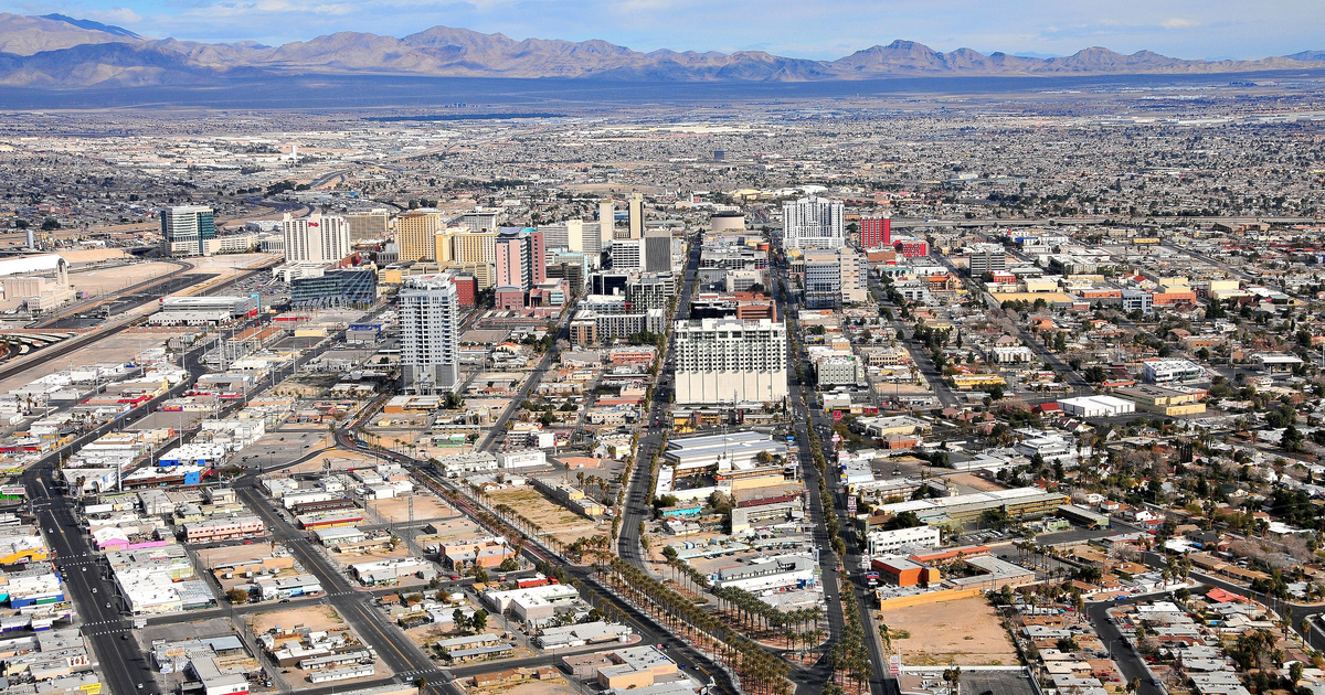 Las Vegas city waterfront and skyline