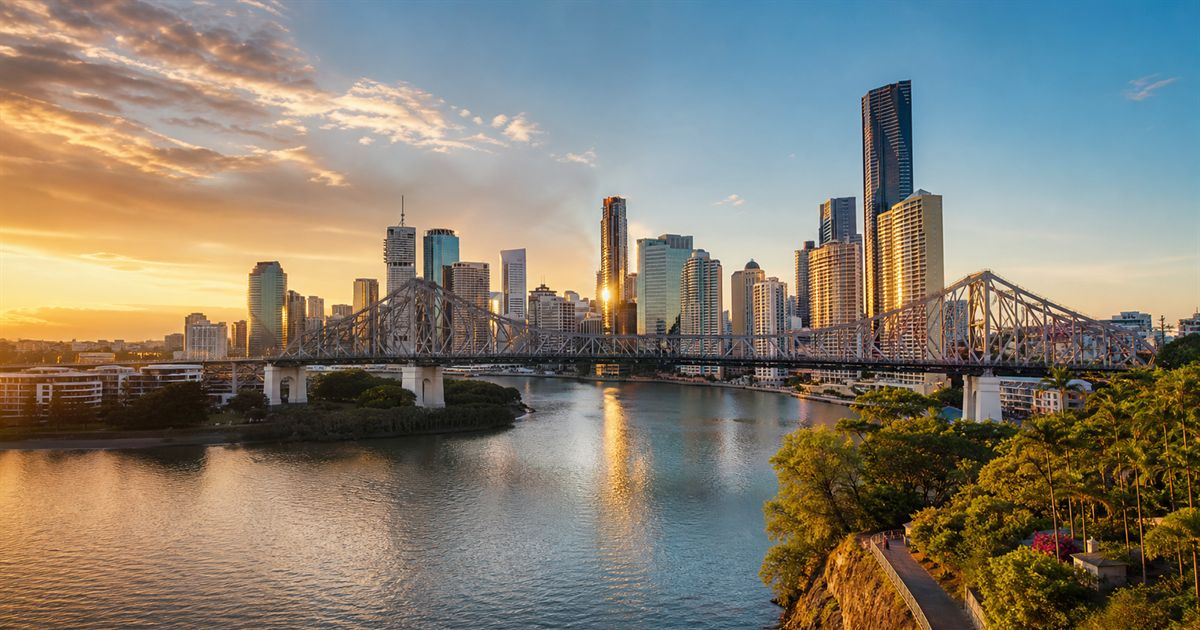 Brisbane city waterfront and skyline