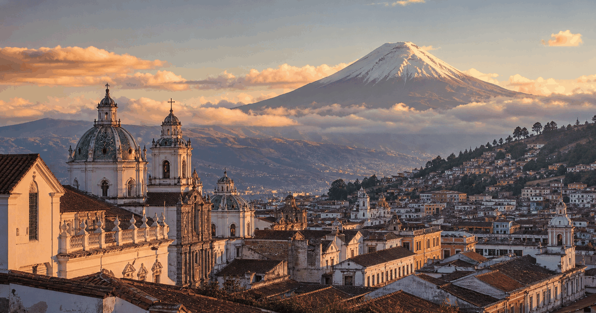 Quito city waterfront and skyline