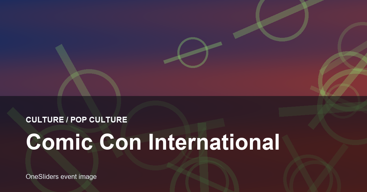 Comic Con International hero image