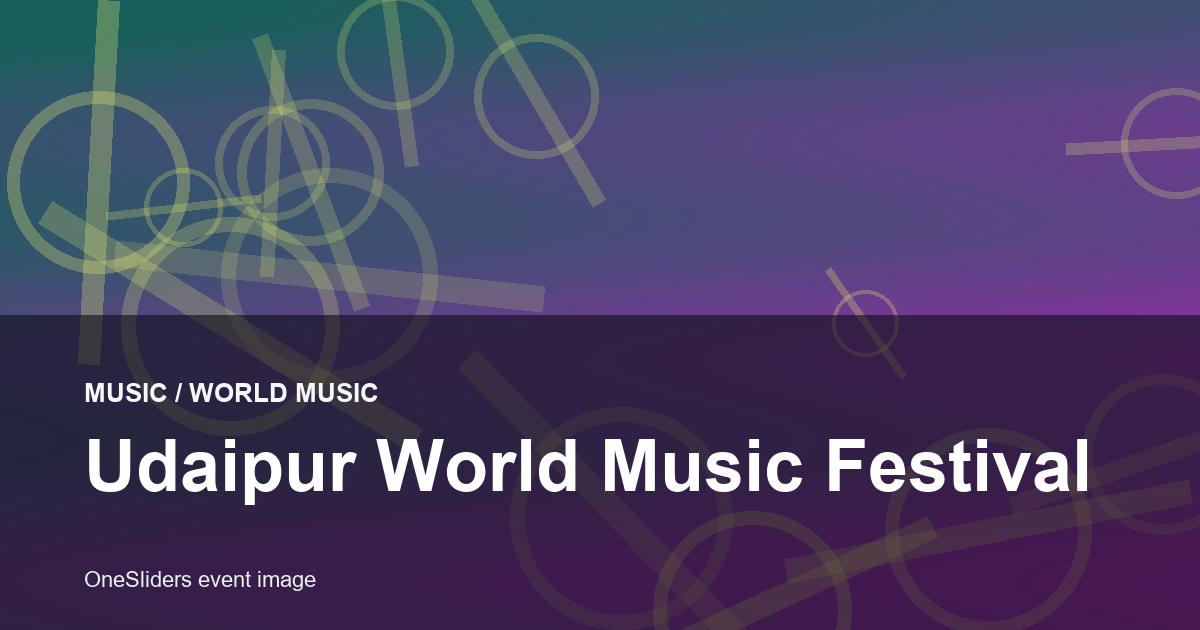 Udaipur World Music Festival hero image