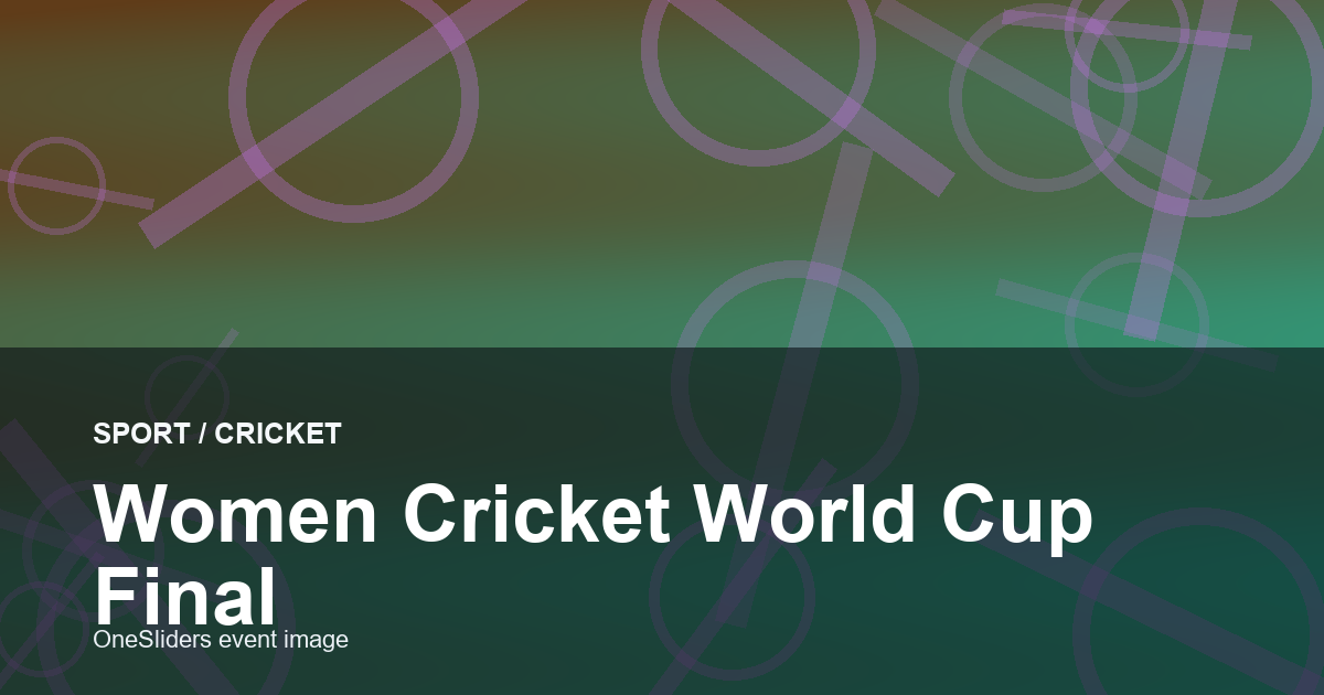 Women Cricket World Cup Final hero image