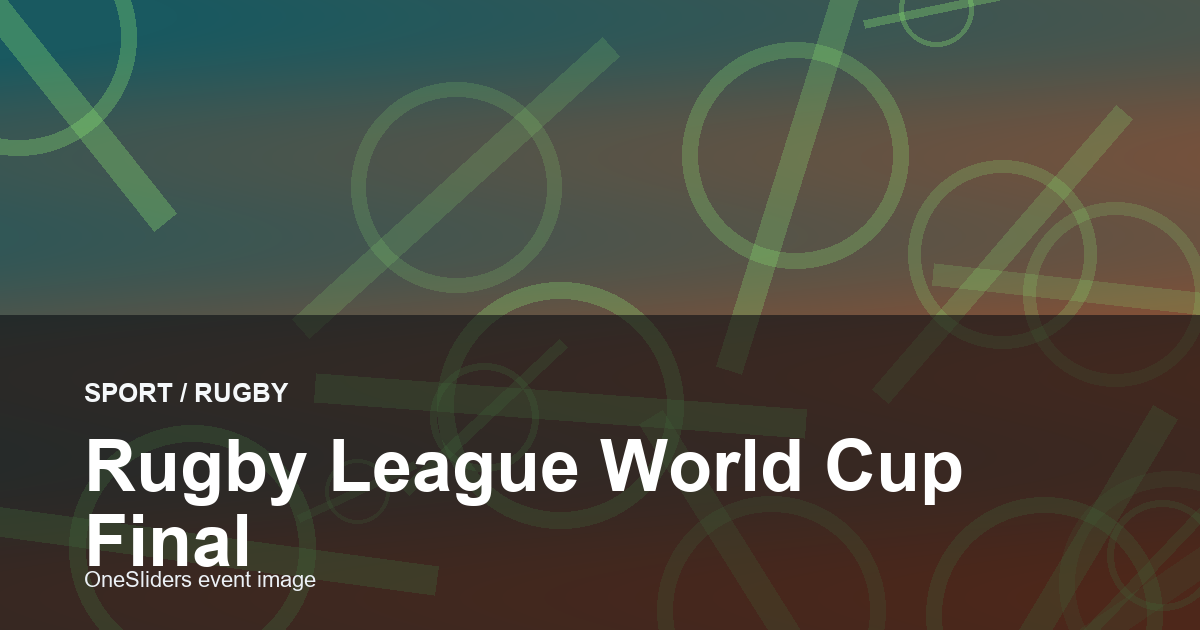 Rugby League World Cup Final hero image